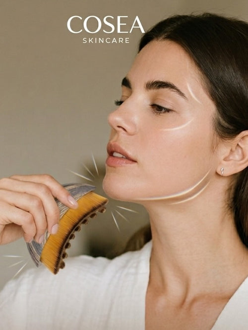 Cepillo facial de contorno linfático