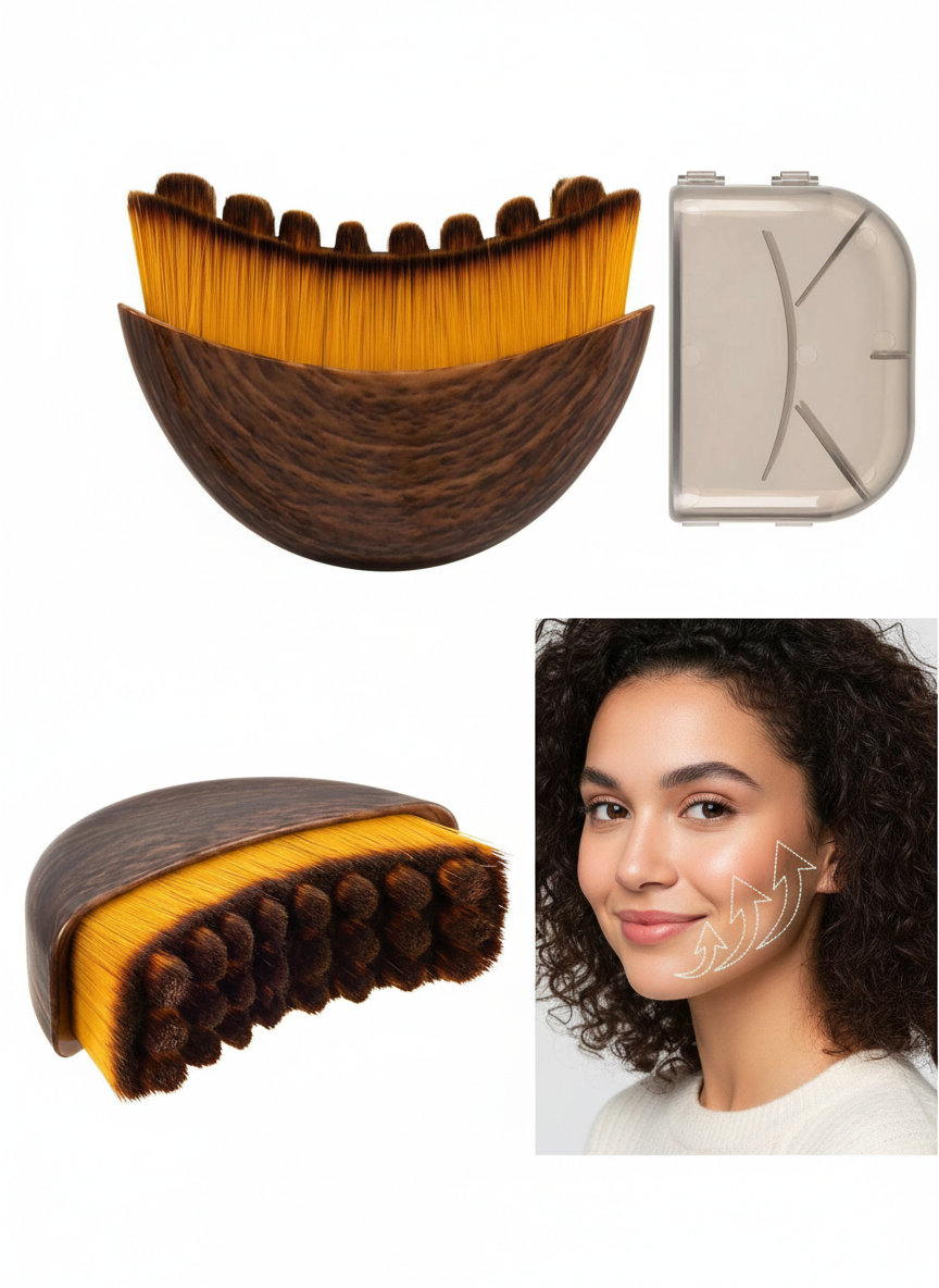 Cepillo facial de contorno linfático