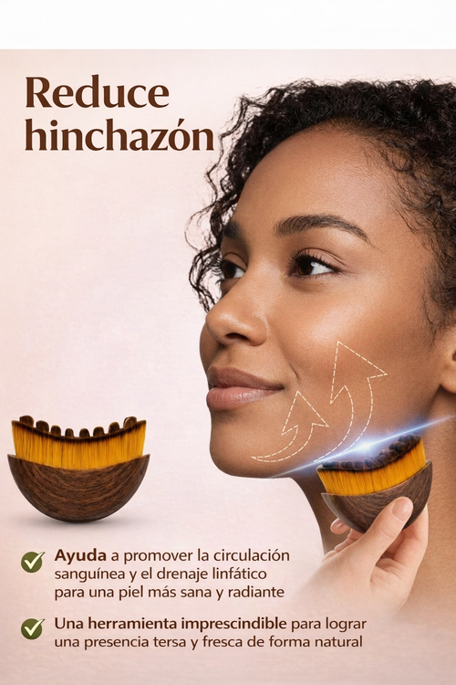 Cepillo facial de contorno linfático