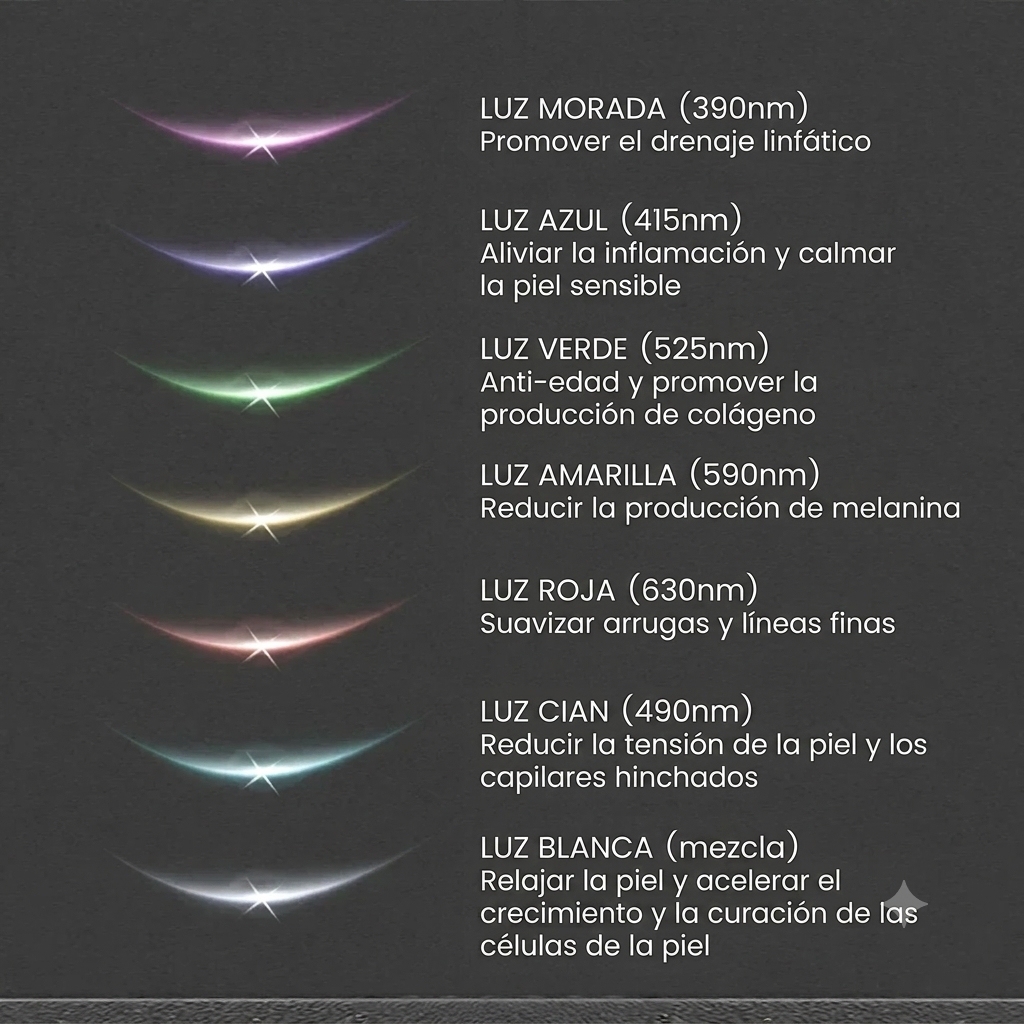 Masajeador facial LED
